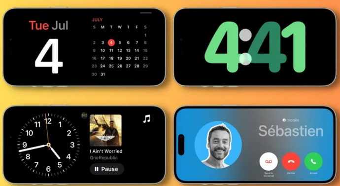 上安乡苹果手机维修分享iOS17横屏充电待机显示有什么好处 