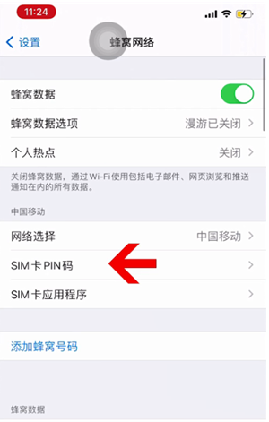 上安乡苹果14维修网分享如何给iPhone14的SIM卡设置密码 