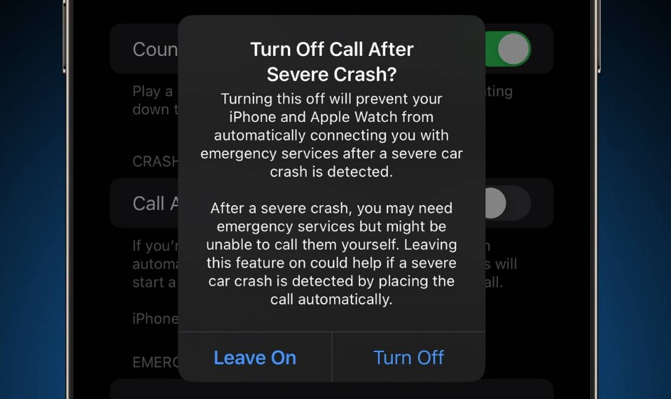 上安乡苹果14维修分享 iPhone 14 和 Apple Watch 上关闭崩溃检测 